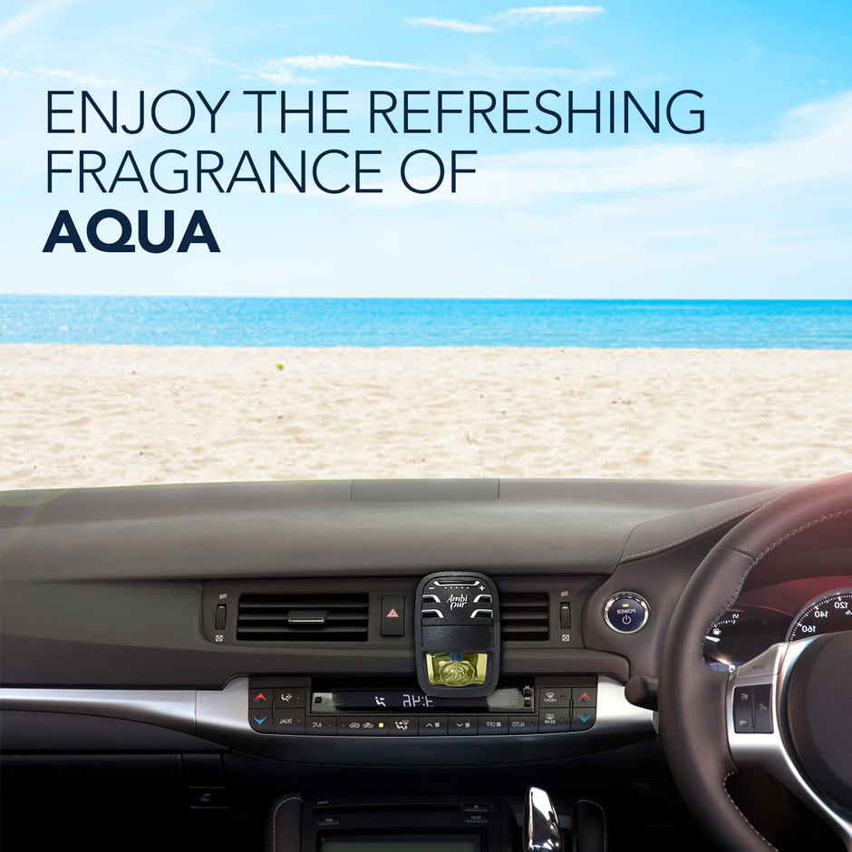 Ambipur Car Air Freshener Refill | Aqua | Watery Citrus Freshness