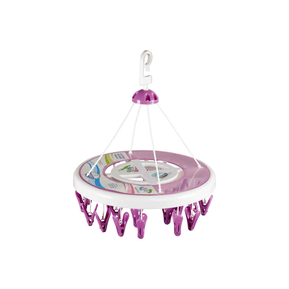 Joyo Plastics 24 Clip Cloth Hanging Hanger (Colour May Vary)