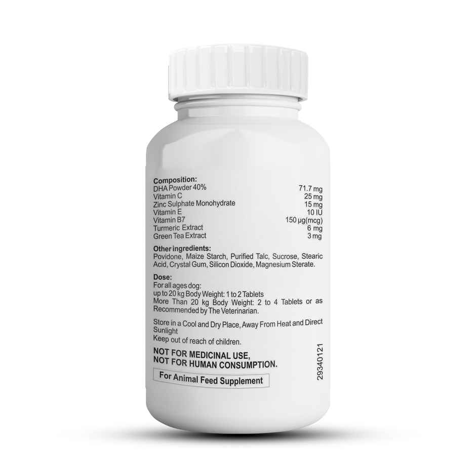 Petvit Skin & Coat Tablets For Dogs - 60 Chewable Tablets | For All Age Group