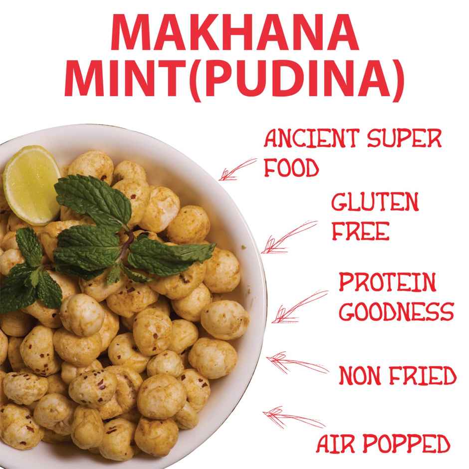 Bagrry's Makhana Foxnut Jar Mint & Pudhina Flavour