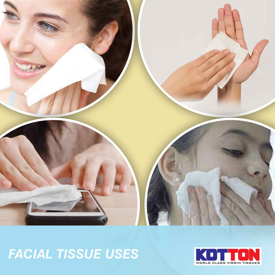 Kotton Facial Tissues Rose Square 2 Ply X 80 Pulls 1 PIECE