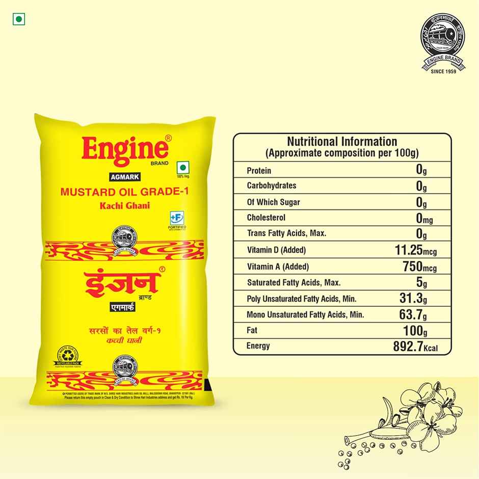 Engine Kacchi Ghani Mustard Oil | Pouch Combo