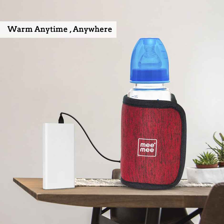 Mee Mee Portable Baby Bottle Warmer with Quick USB Charging Warm Baby Milk Using Battery Pack - Assorted