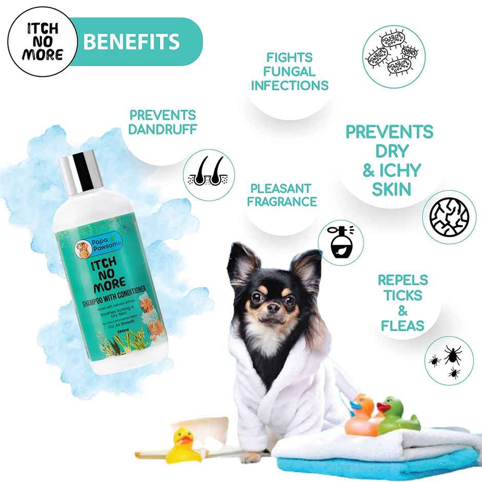Papa Pawsome Itch No More Shampoo with Conditioner For Dog