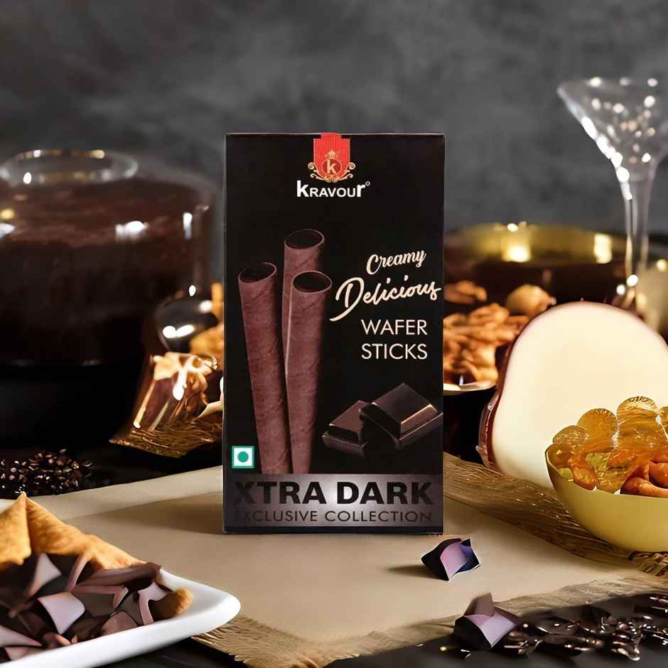 Kravour Extra Dark Wafer Rolls