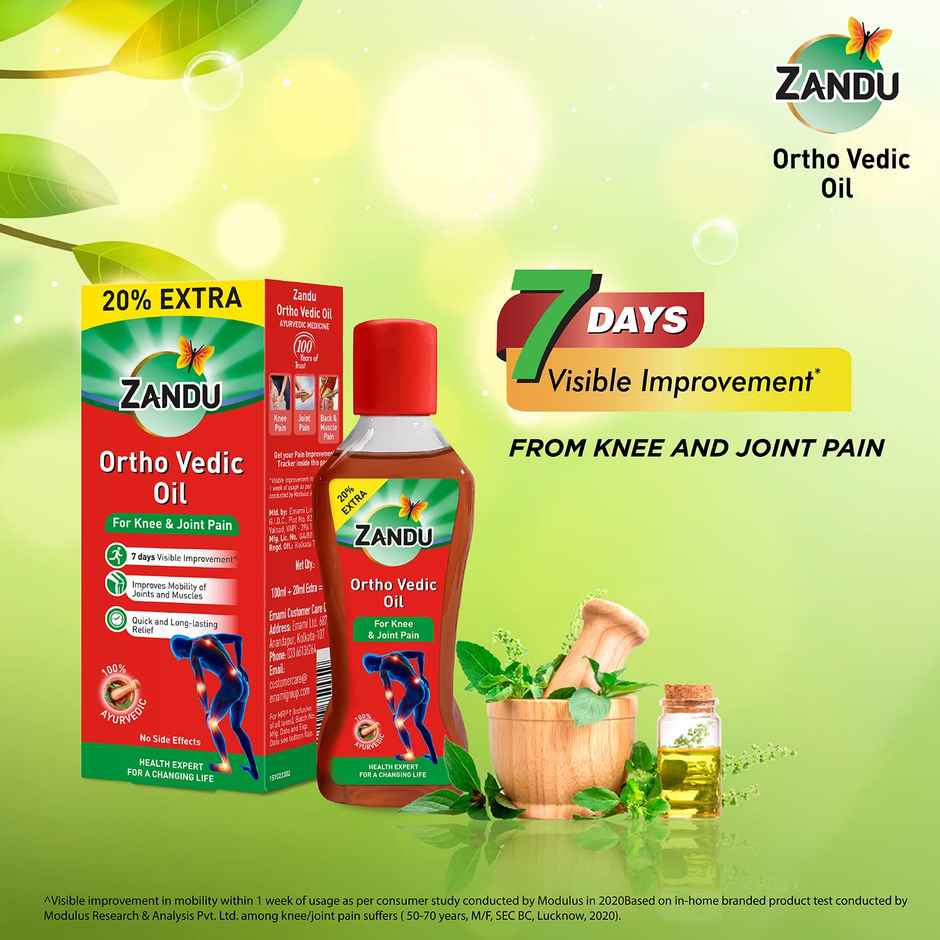 Zandu Ortho Vedic Knee & Joint Pain Oil 60mL