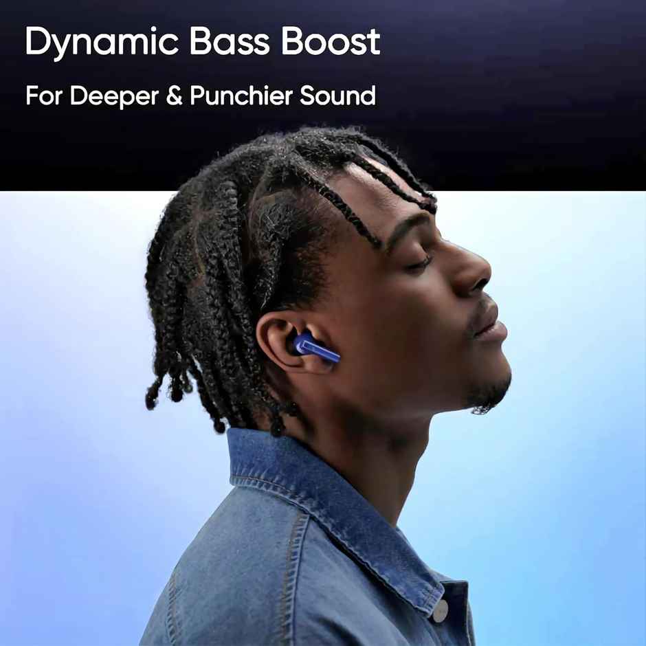 Realme Buds Air 5 With 50dB ANC 12.4Mm Dynamic Bass Driver Upto 38Hr Playback - Deep Sea Blue