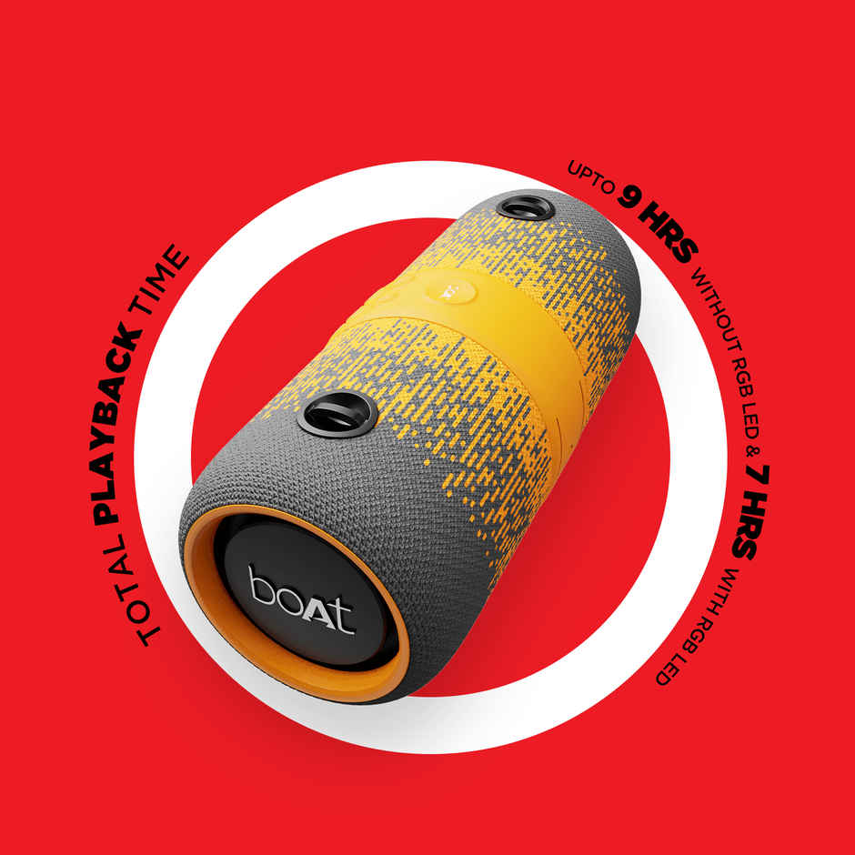 boAt Stone 1200F 14W Bluetooth Speaker With Upto 9 Hours Battery RGB LEDs IPX7 | Grey Hound