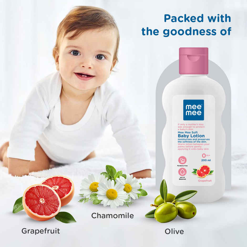 Mee Mee Baby Lotion With Grapefruit Extracts| Newborn Friendly