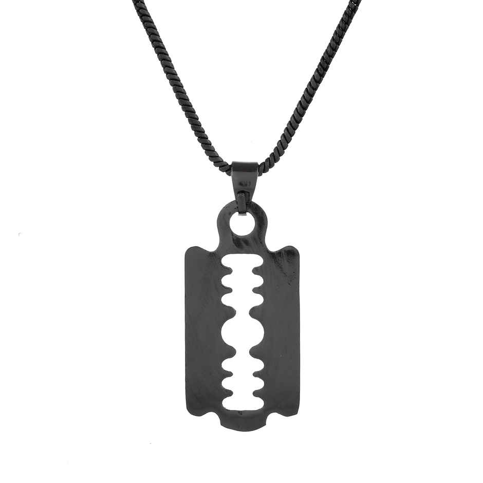Voylla Eclipse Stylish Black Blade Mens Pendant