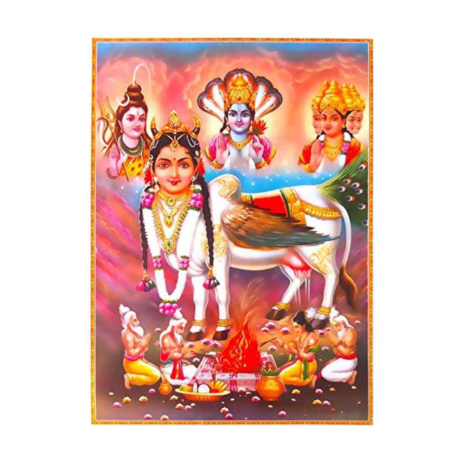 Paper Plane Design Lord Brahma Vishnu Shiva Wall Poster | Size 12 x 18 Inch | D14