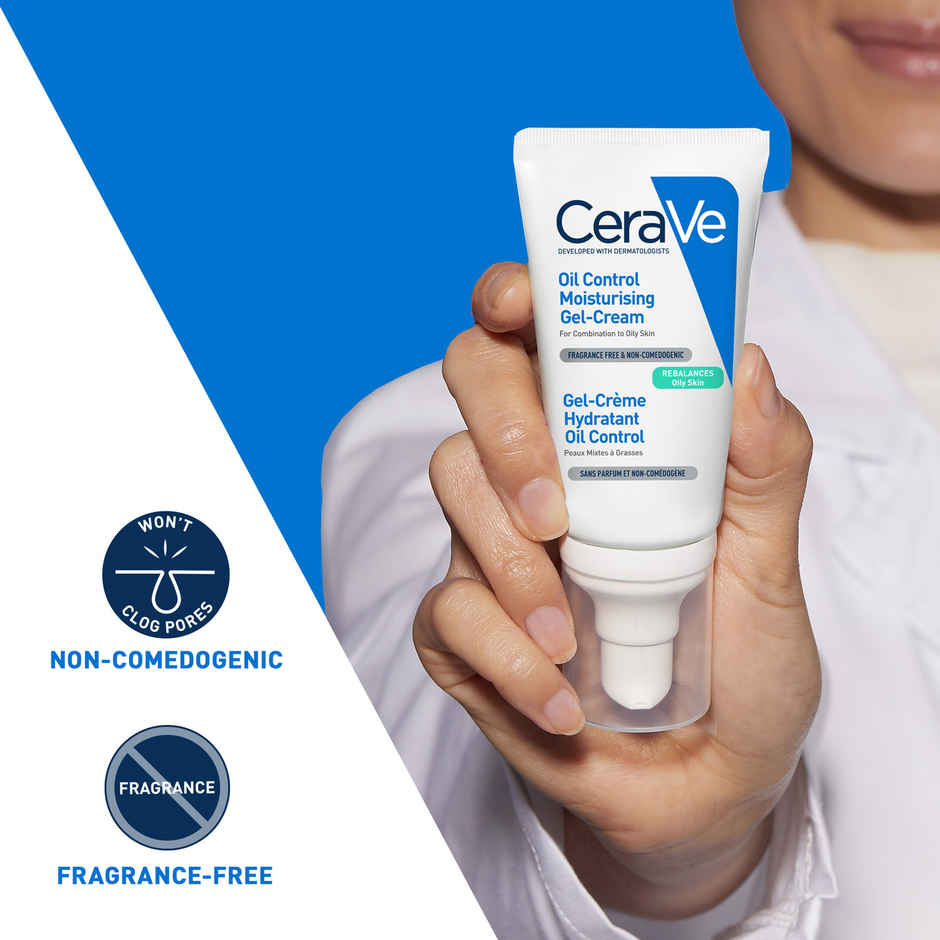 CeraVe Oil Control Gel-Cream Lightweight Moisturizer For Oily & Combination Skin With Shine Control