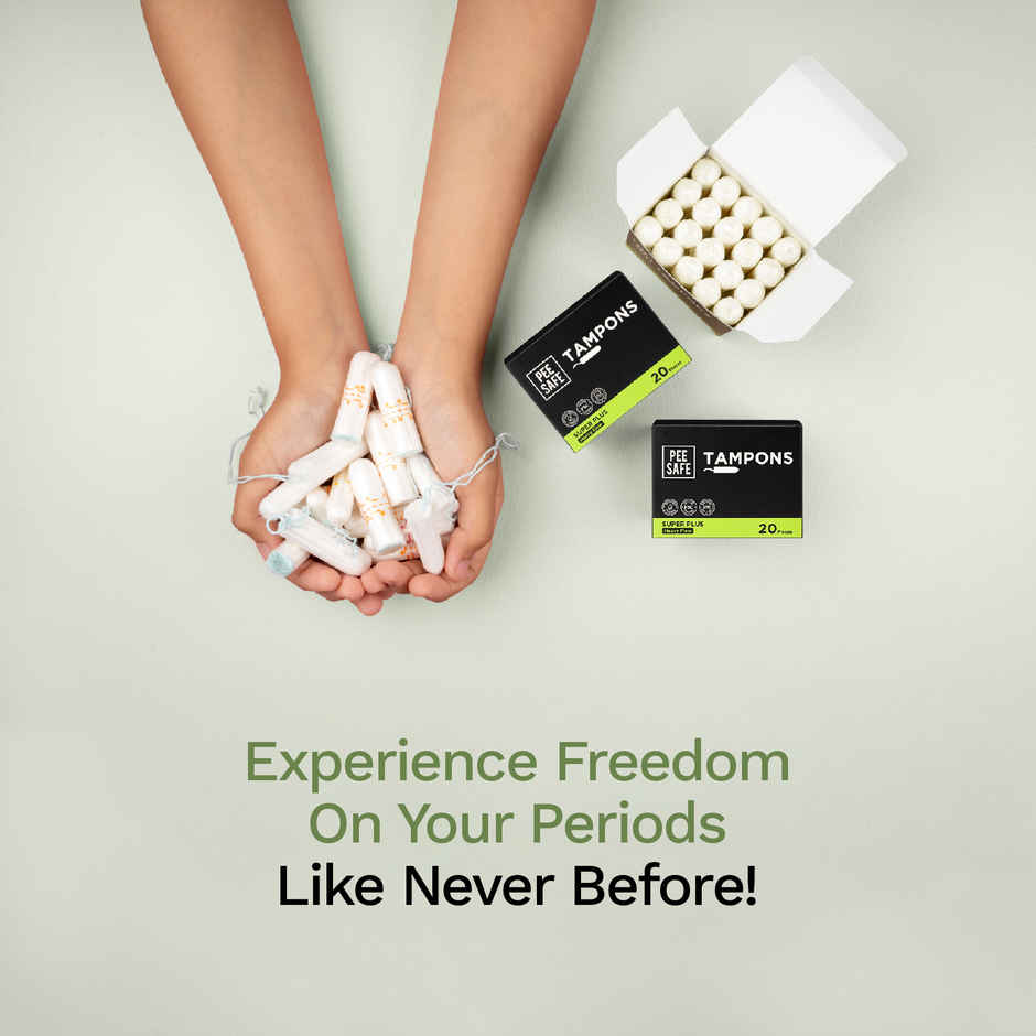 Pee Safe Viscose Super Plus Tampons for Heavy Flow | Ultra-High Absorbency & Leak-Proof Protection