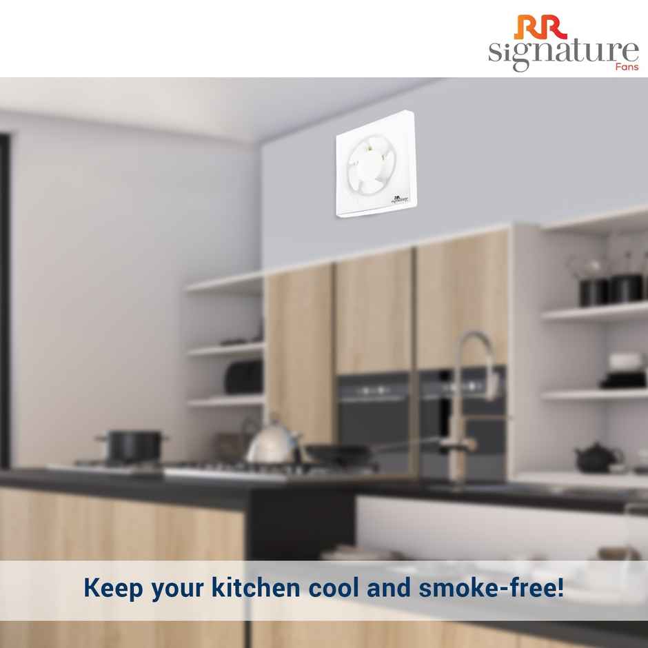 RR Signature Vento Deluxe 30 Watt Exhaust Fan,150mm,Strong Air Suction,Rust Proof,Anti-Dust Shutters - White