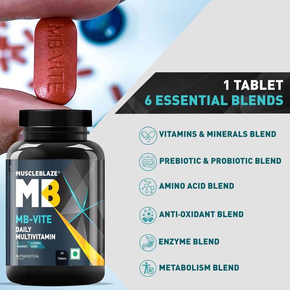 MuscleBlaze MB-Vite Daily Multivitamin (60 Tablets)