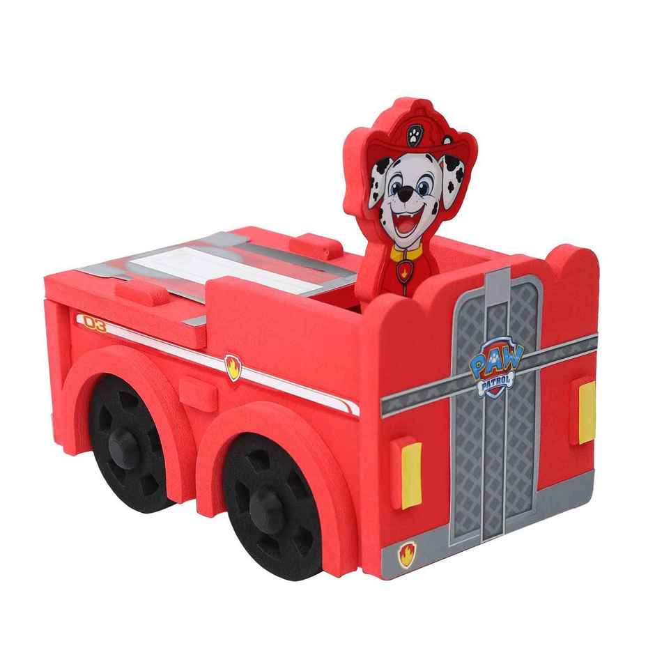 Li'l Wizards Paw Patrol Marshall 3D Build N' Play Fire Fightin' Truck (Red, Ages 3+)