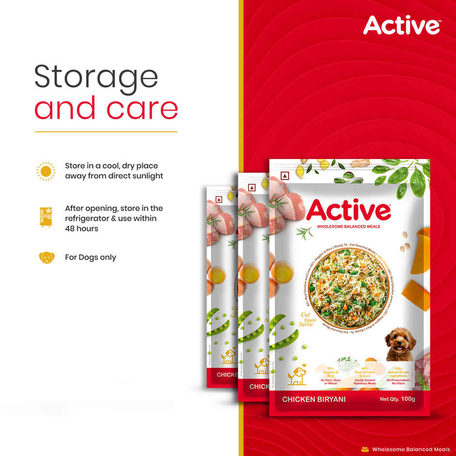 Active Chicken Biryani Fresh Dog Food