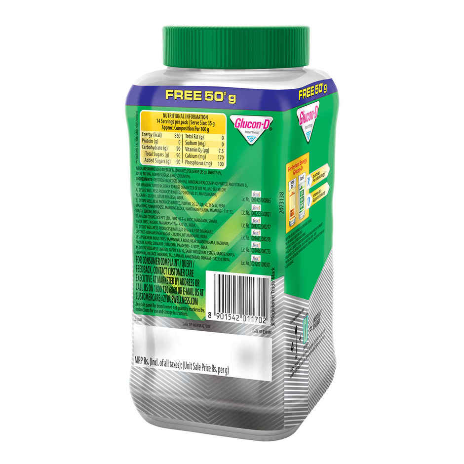 Glucon-D Regular with 3 Benefits of Energy, Recovery, and Immunity