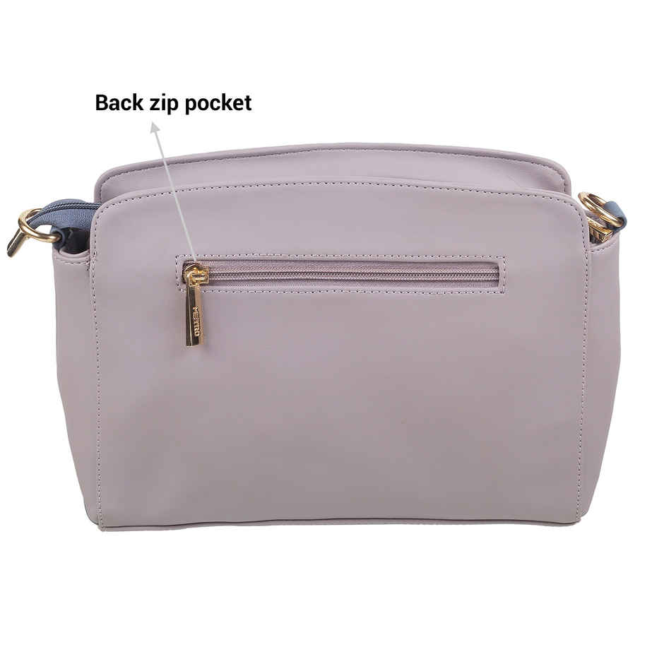 Metro Women's Textured PU 2.5 L Sling Bag | Purple and Blue - One Size