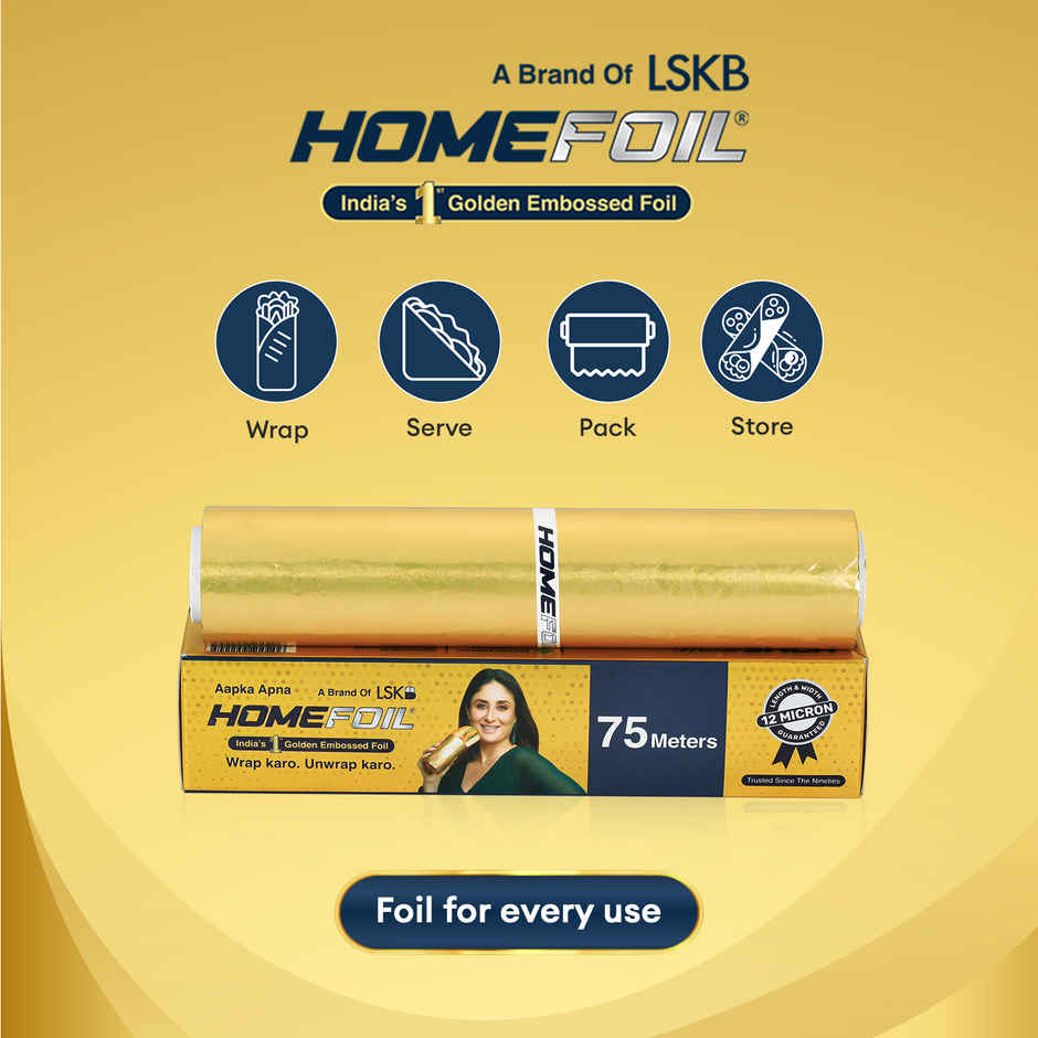 HOMEFOIL Gross Golden Embossed Aluminium Foil