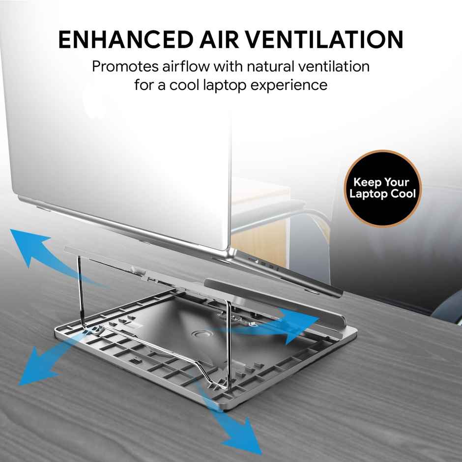Amkette Ergo View Laptop Stand-Grey