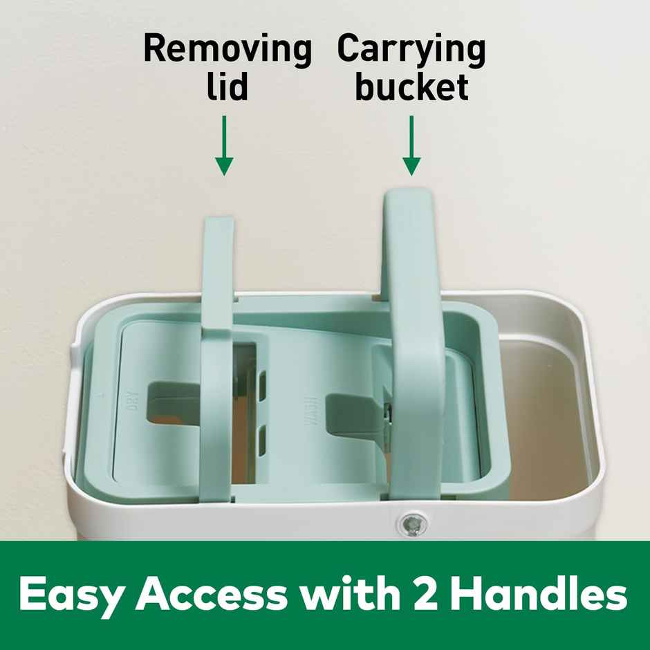 Scotch-Brite Handsfree Mop with Bucket - Premium Compact Bucket Mop with 1 Additional Refill