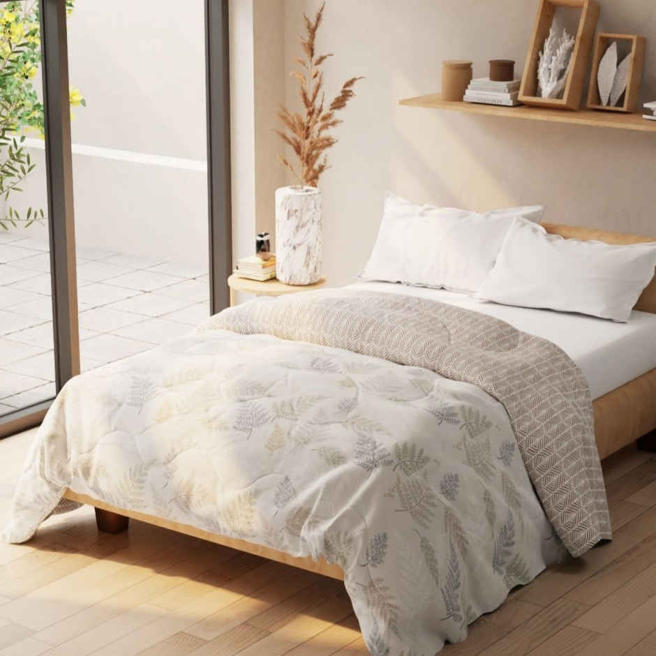 Kopa Super Soft Microfiber Double Comforter for All Weather | Double Size | Geometric | Blush