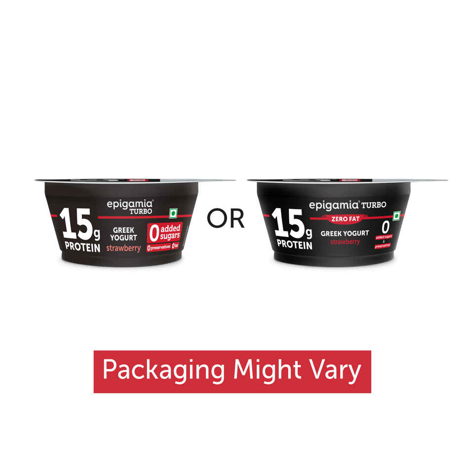 epigamia 15 g Protein Turbo Yogurt, Strawberry Combo