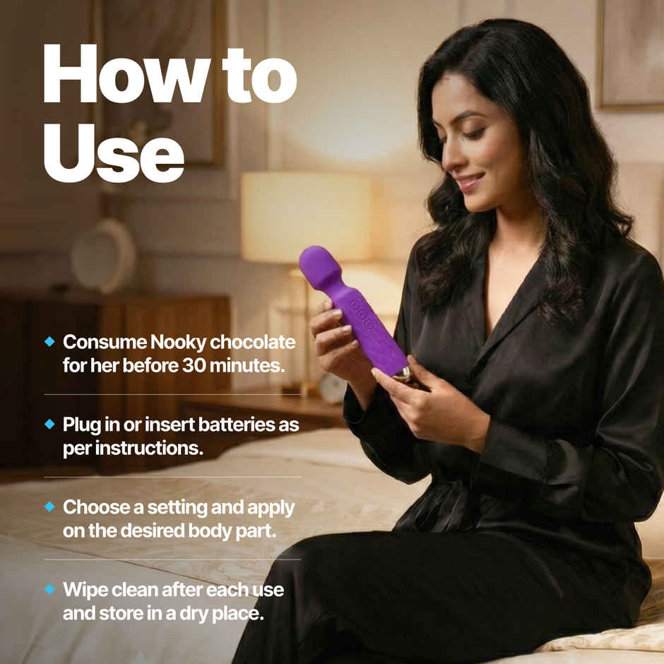 Nooky Melt 2 in 1 Play Kit Wave Womens Massager and Mini Bite Intimacy Chocolate