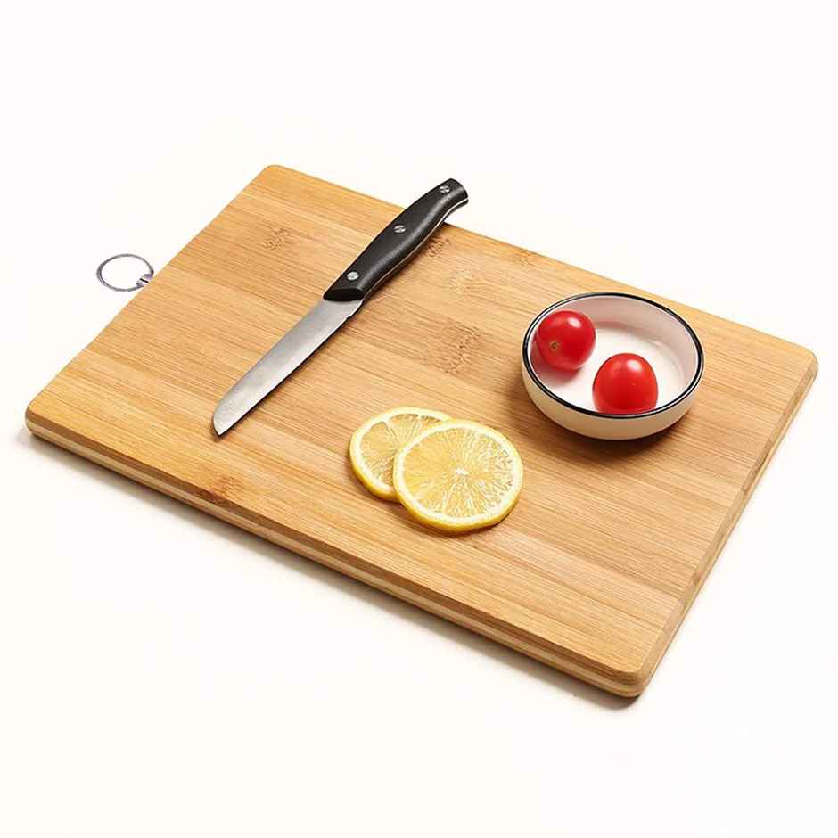 Kuber Industries Medium Size Bamboo Cutting Board | Knife-Friendly Chopping Board for Veg | Fruits