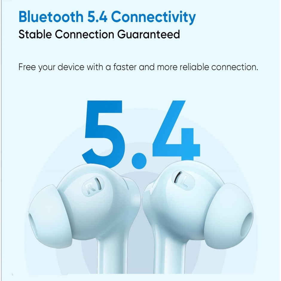 realme Buds T200x True Wireless Earbuds with 12.4mm Dynamic Bass Drivers|25 dB ANC|Moonlight White