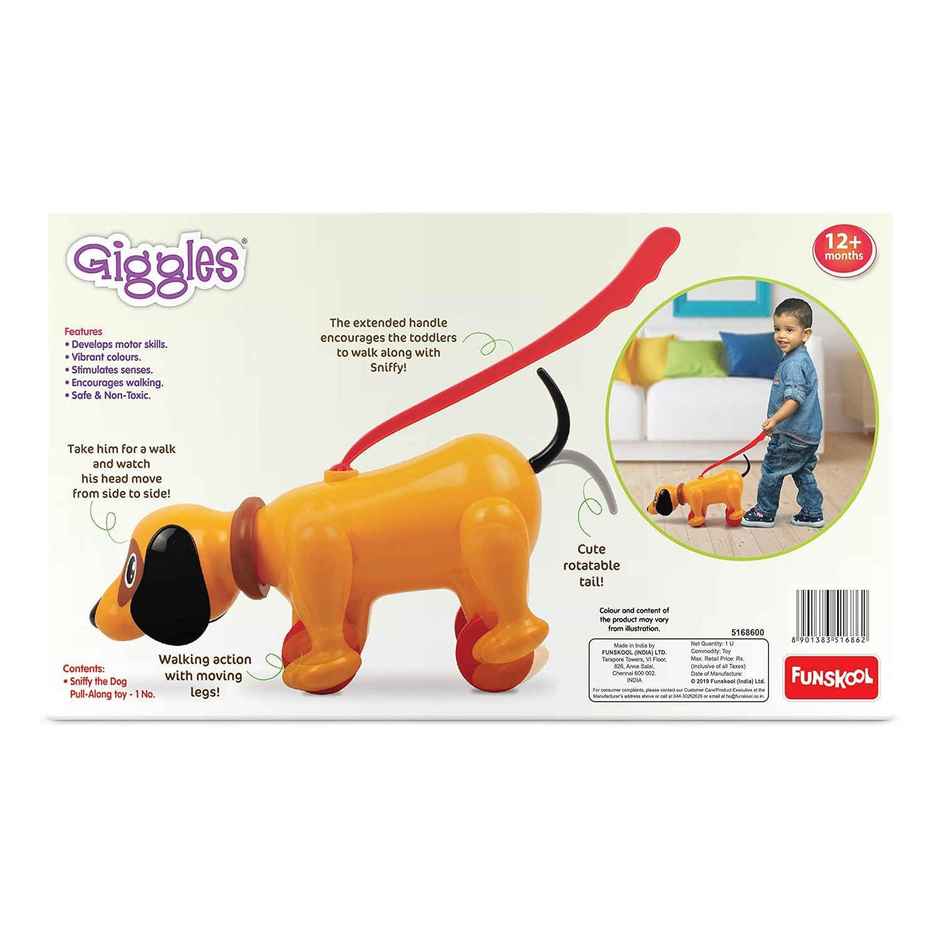 Giggles Funskool Sniffy The Dog Pull Along Toy