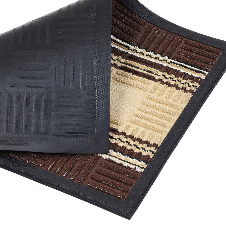 Status New Rubber Border Mat 38 Cm x 58 Cm - Brown