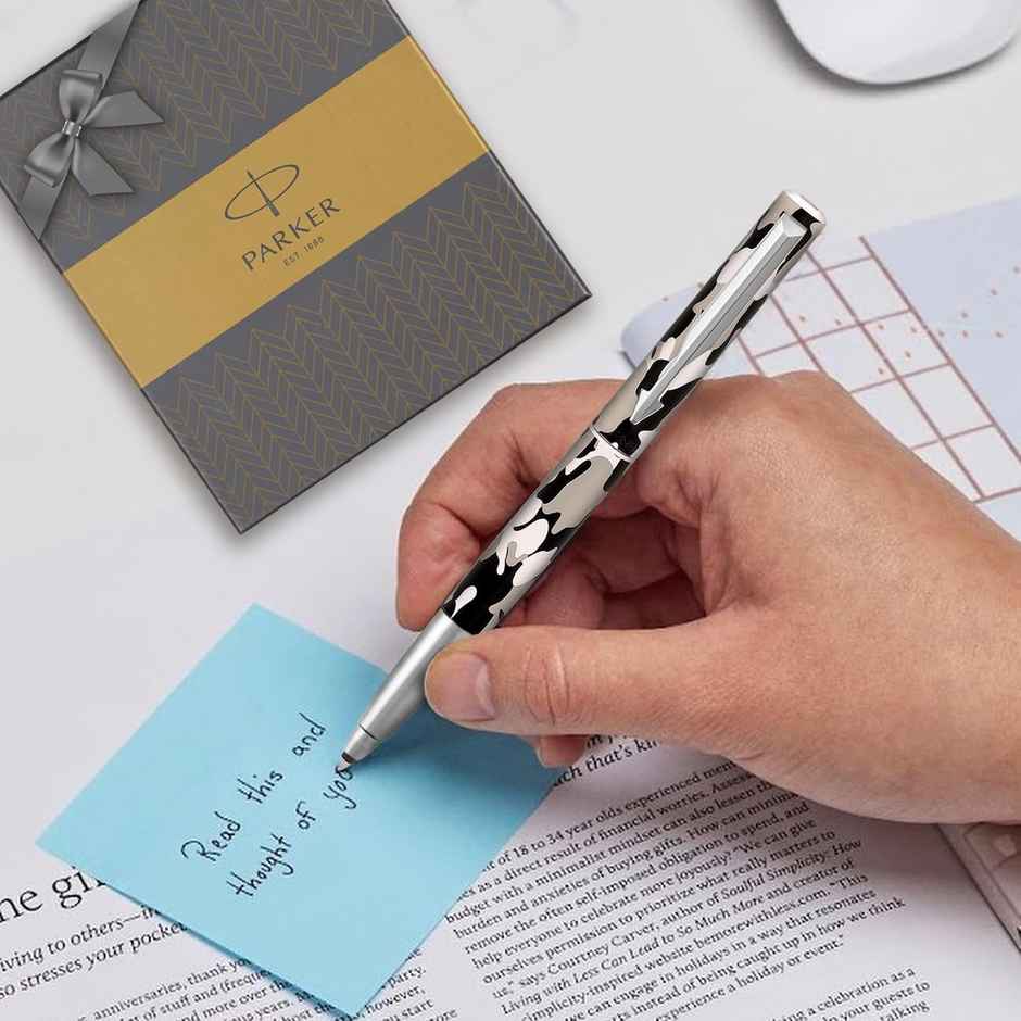Parker Gift Set | Vector Camouflage Roller Ball Pen Gift Set | Ink Color Blue