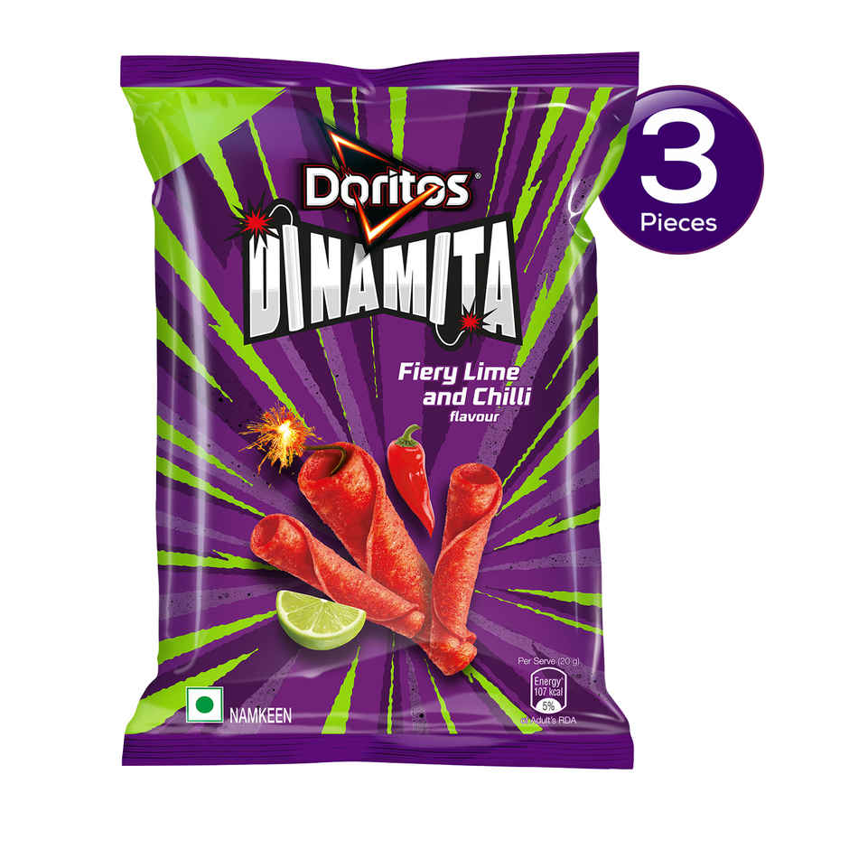 Doritos Dinamita Fiery Lime And Chilli Rolled Tortilla Chips Combo
