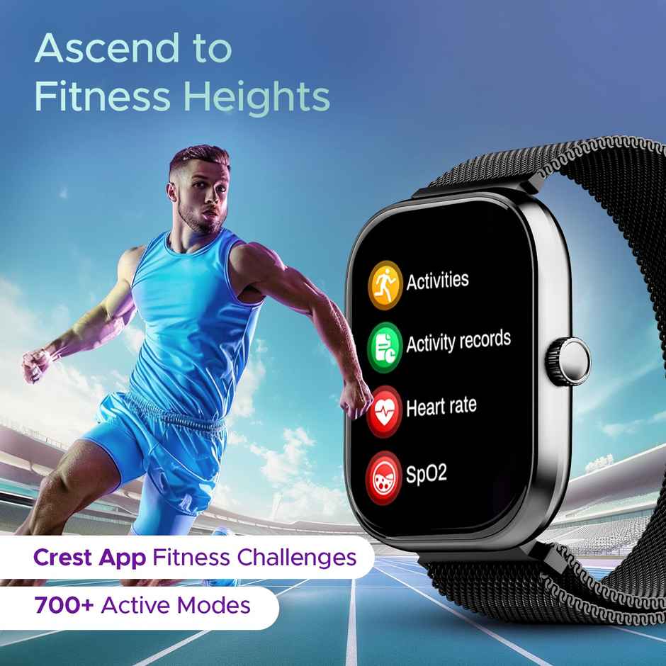 boAt Wave Sigma 3 Smart Smartwatch | 2.01" Display | BT Calling - Metal Black