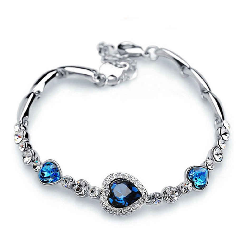 Shining Diva Fashion Romantic Gift of True Love Titanic Heart Bracelet for Women and Girls | 9502b