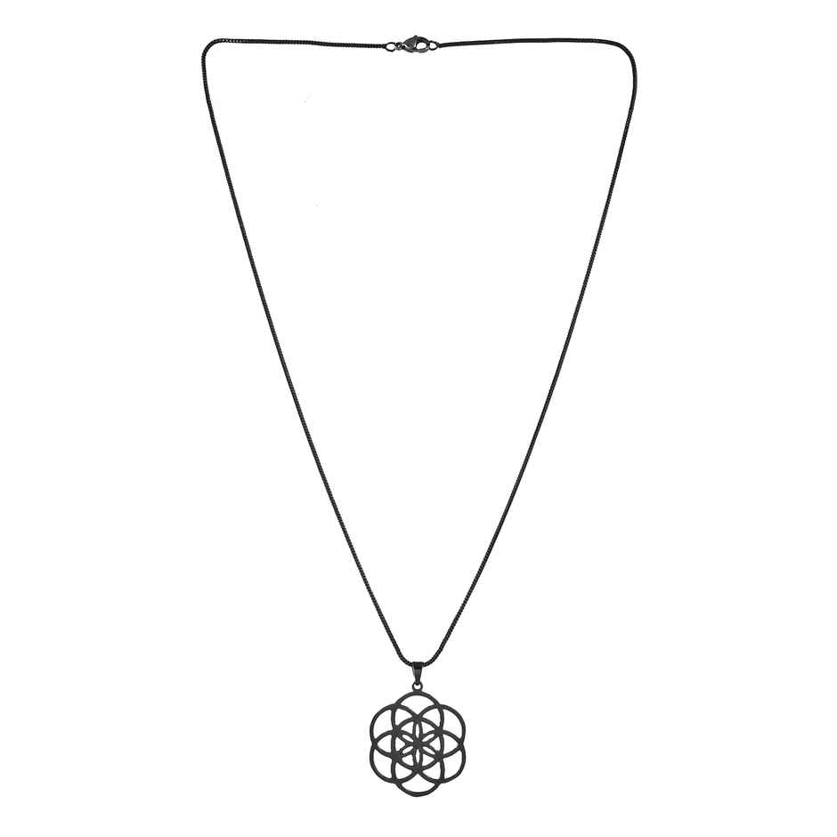 Voylla | Eclipse Intricately Designed Black Pendant for Men