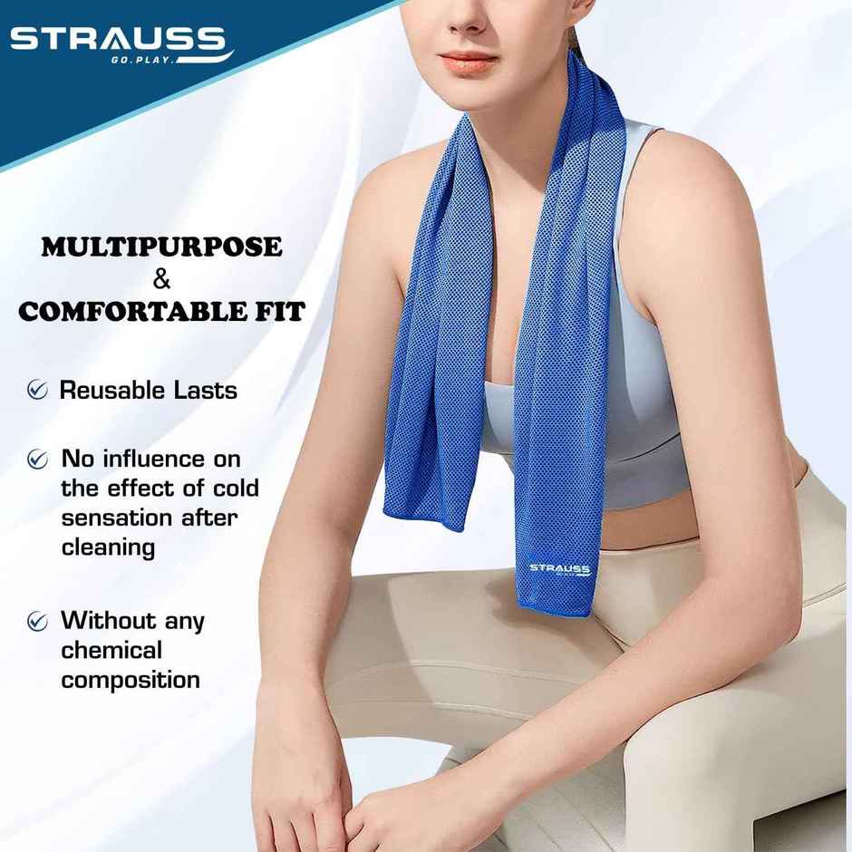 Strauss Cooling Towel, 90 cm, (Blue)