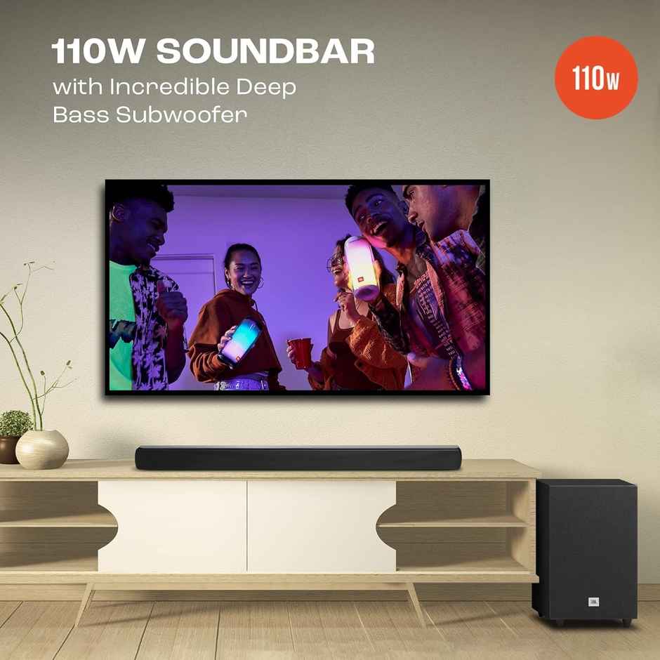 JBL Cinema SB140, Dolby Digital Soundbar with Wired Subwoofer for Extra Deep Bass (110w)