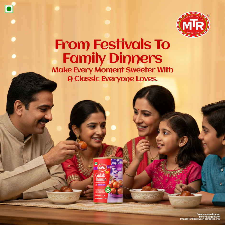 MTR Ready To Eat Gulab Jamun Tin | Soft & Sweet