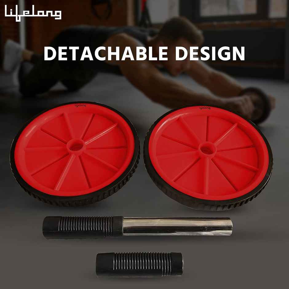Lifelong LLAR01 Ab Wheel Roller and Core Exercise Roller Wheel for Men and Women,Dual Double Wheel
