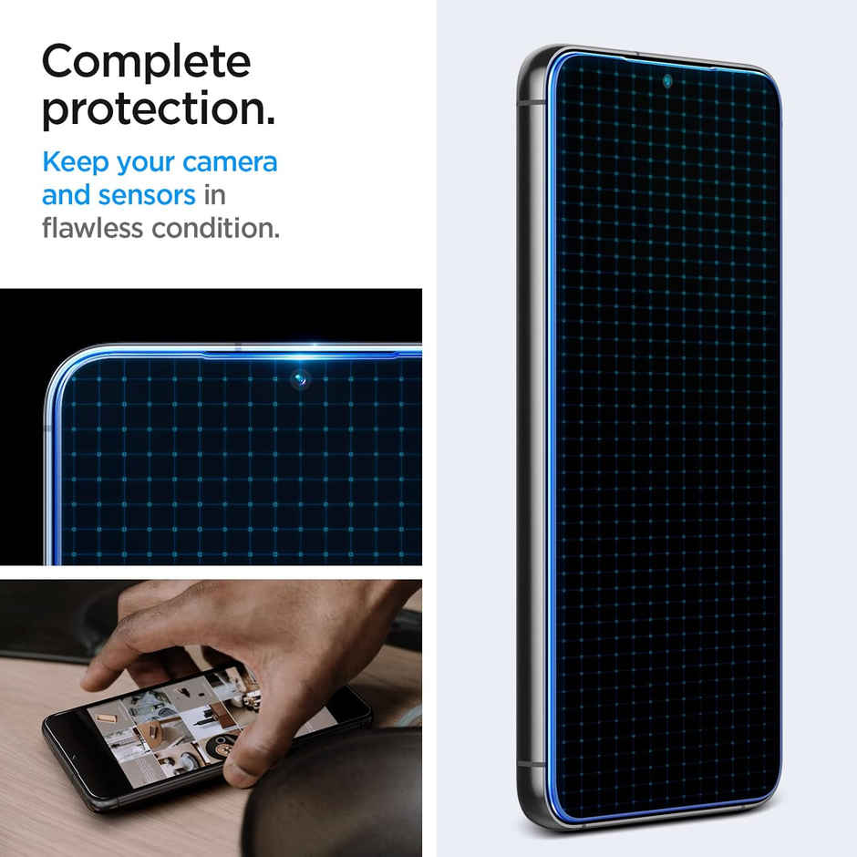 Spigen Ez Fit Tempered Glass Screen Protector Guard For Galaxy S23 Smartphone (2 Pack)