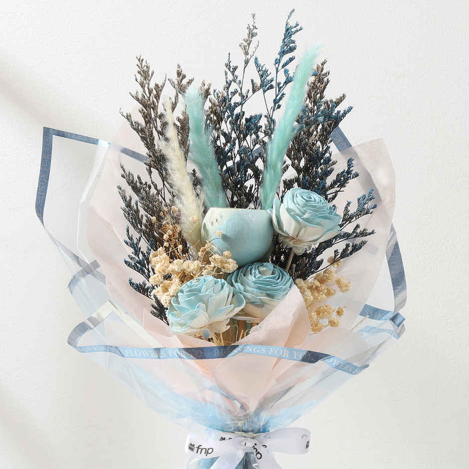Vintage Shola Pith Flower Aura Bouquet | Gift Set | FNP