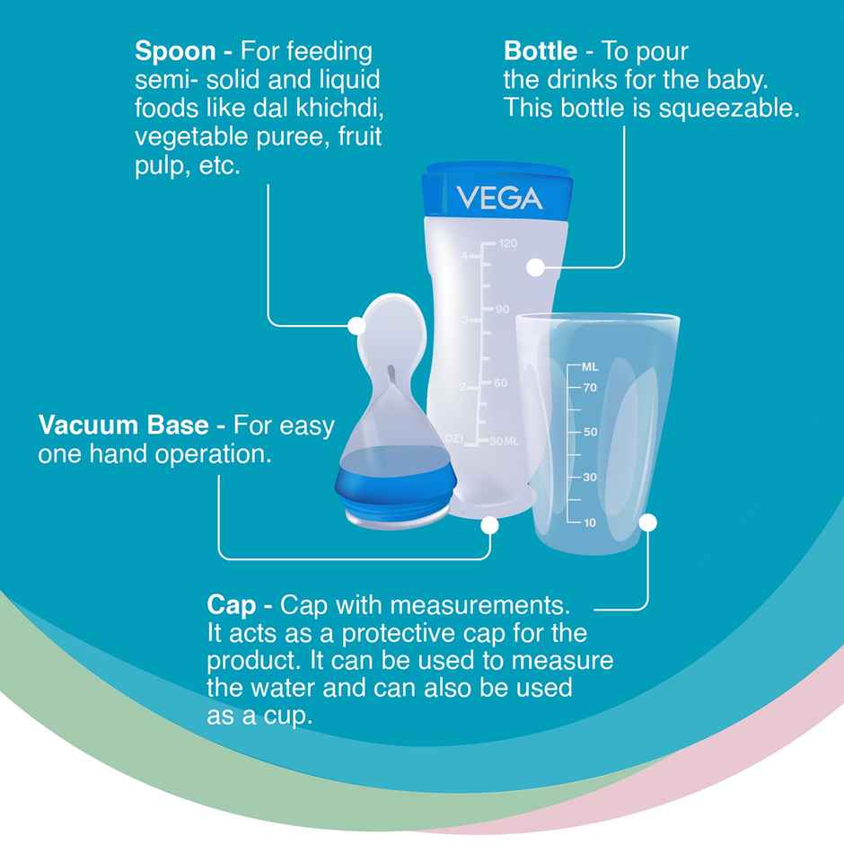 Vega Baby & Mom Silicon Weaning Bottle | Food Feeder- Bpa-Bps Free | Vbwa4-01