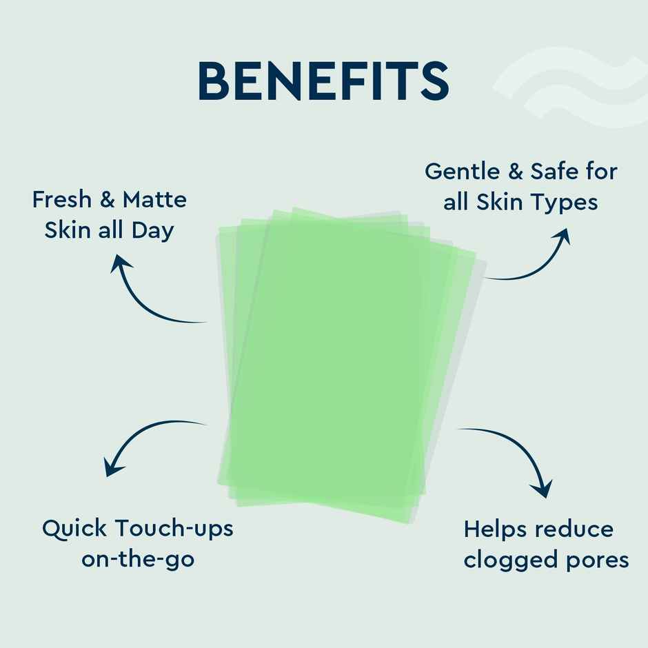 GUBB Blotting Paper For Oily Skin | 100 Oil Absorbing Sheets For Men & Women