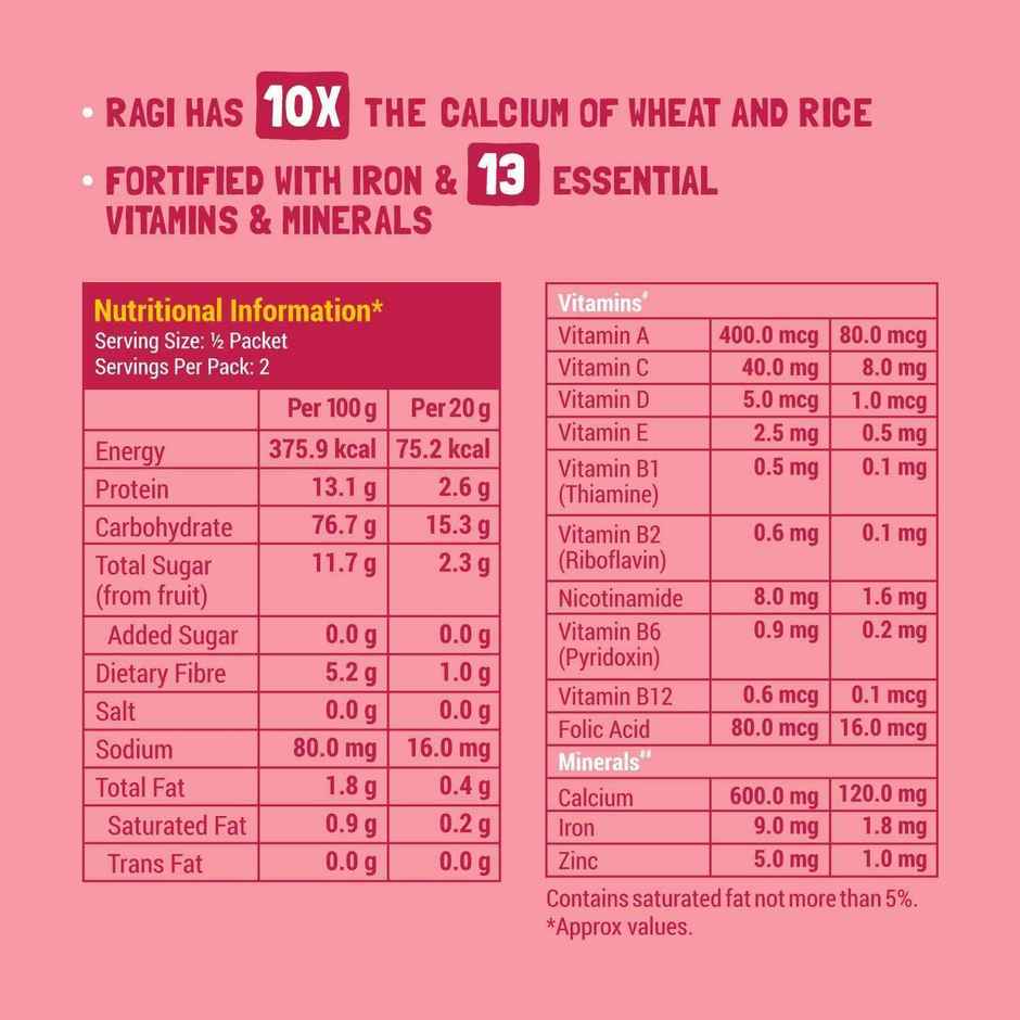 Slurrp Farm No Added Sugar No Salt Strawberry | Ragi And Rice Cereal Trial Pack