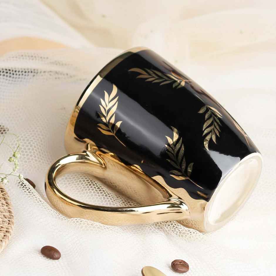 The Earth Store Golden Vine Ceramic Coffee Mug | 250 ml