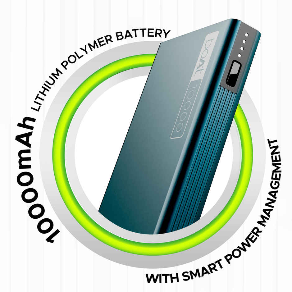 boAt 10000 mAh Power Bank w/ 22.5W Fast Charging & Smart IC Protection - PB300 (Steel Blue)