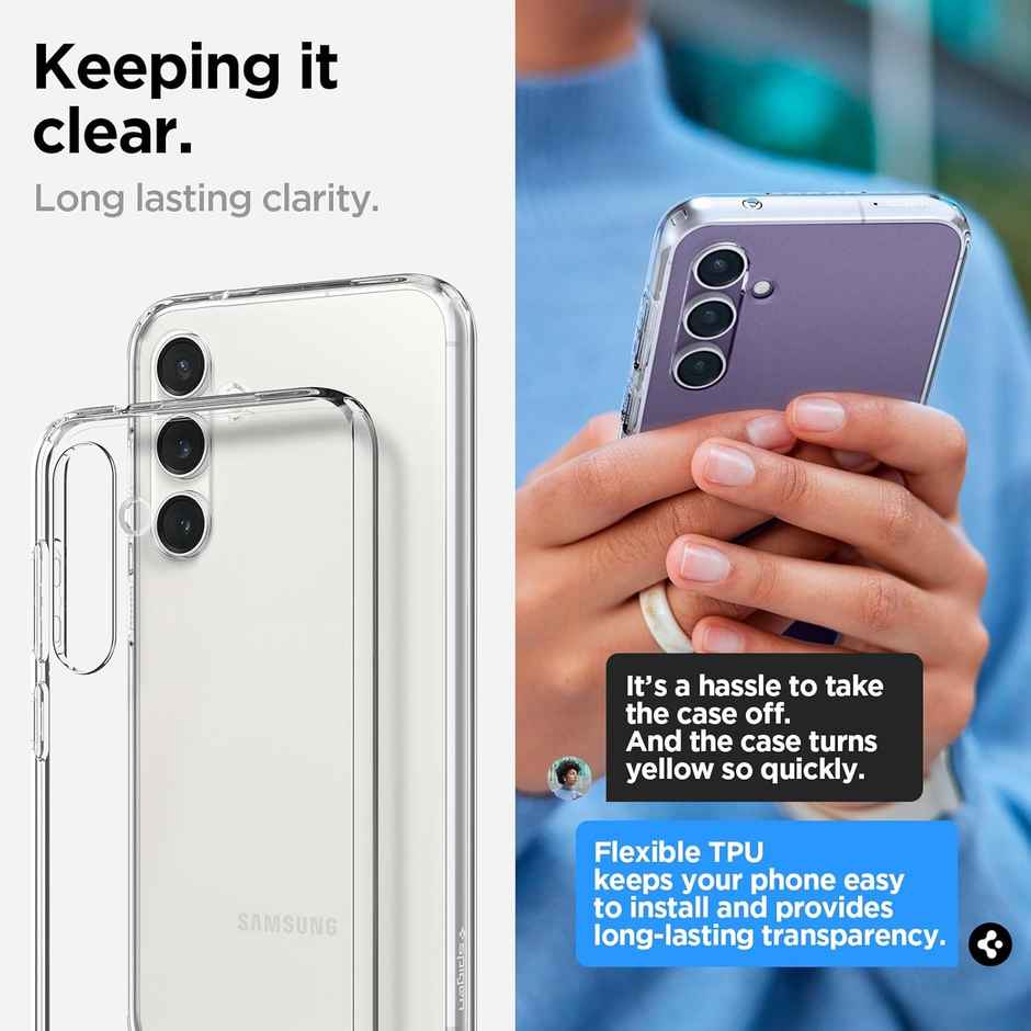 Spigen Liquid Crystal Back Cover Case Compatible with Samsung Galaxy S23 FE 5G (TPU | Crystal Clear)